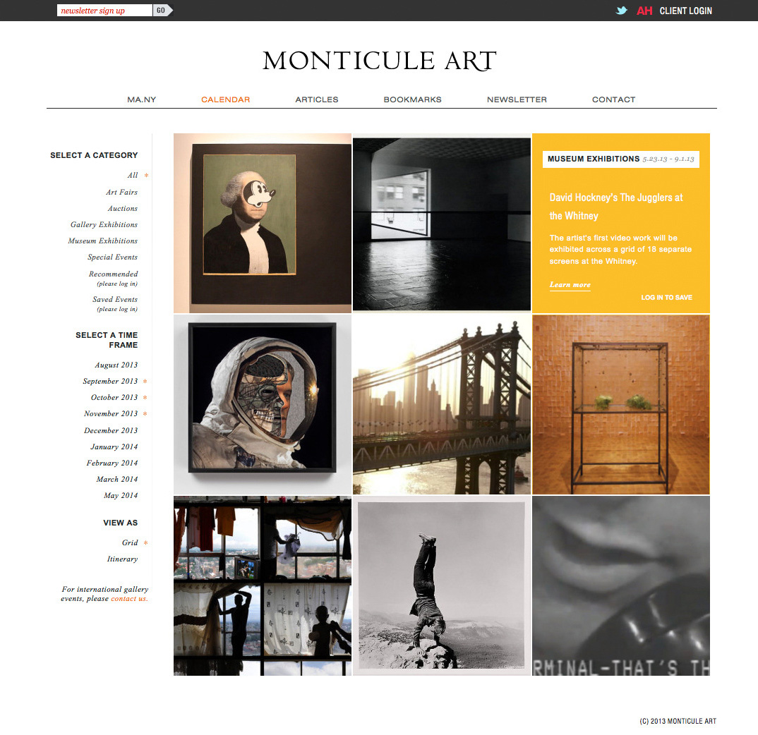 Monticule Art Calendar