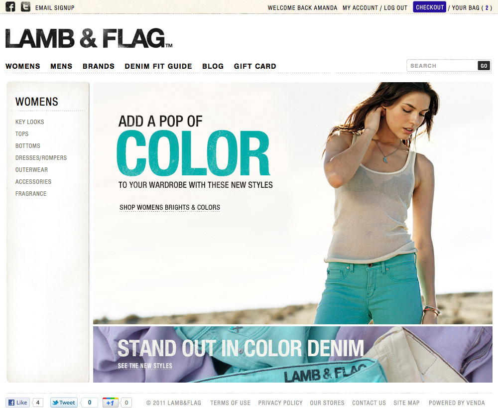 Lamb & Flag website
