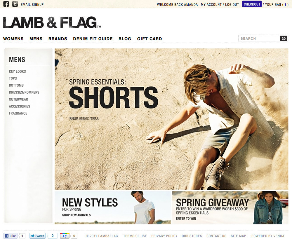 Lamb & Flag website