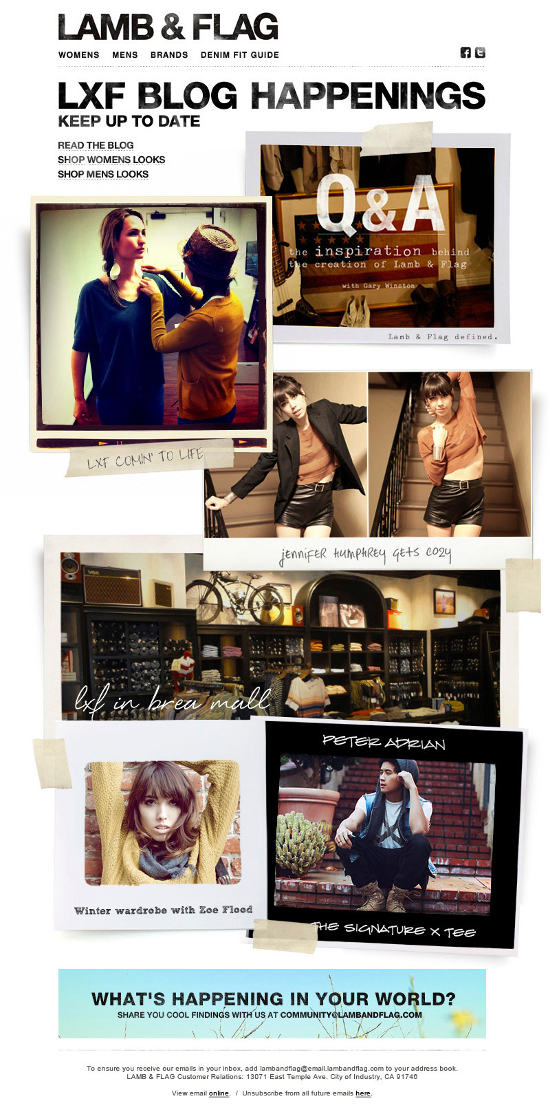Lamb & Flag blog happenings